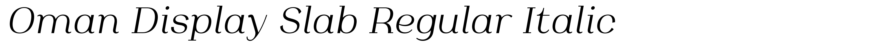 Oman Display Slab Regular Italic